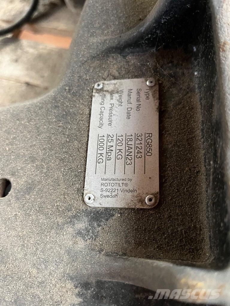 Rototilt R850 Muut koneet