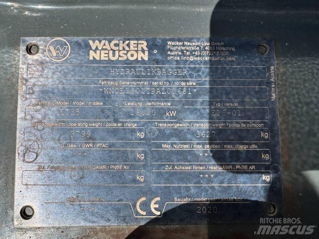 Wacker Neuson ET35 Telakaivukoneet