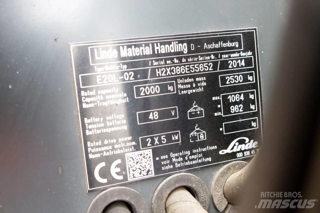 Linde E20L-02 Sähkötrukit