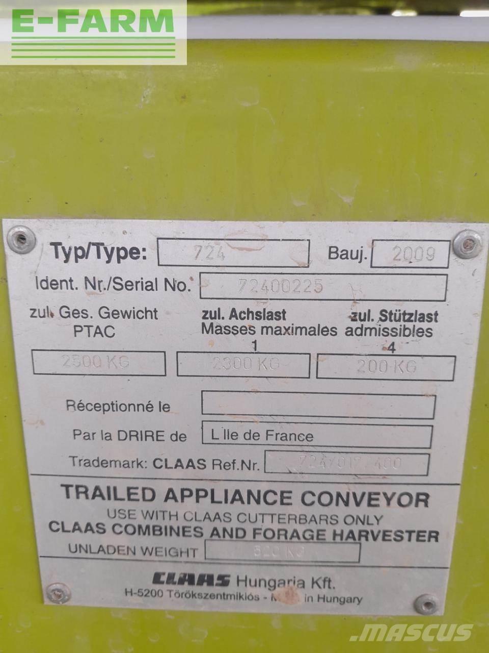 CLAAS SW C 430 Lisävarusteet ja komponentit