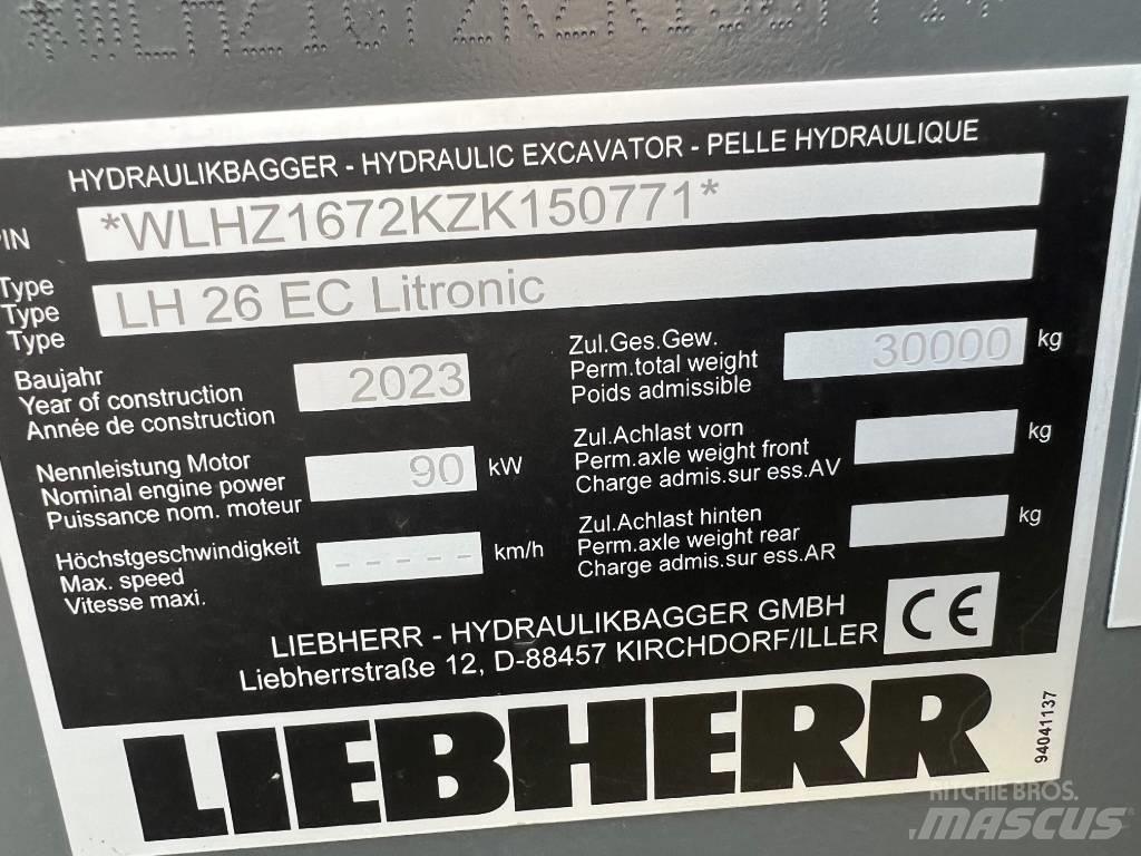 Liebherr LH26 EC Telakaivukoneet