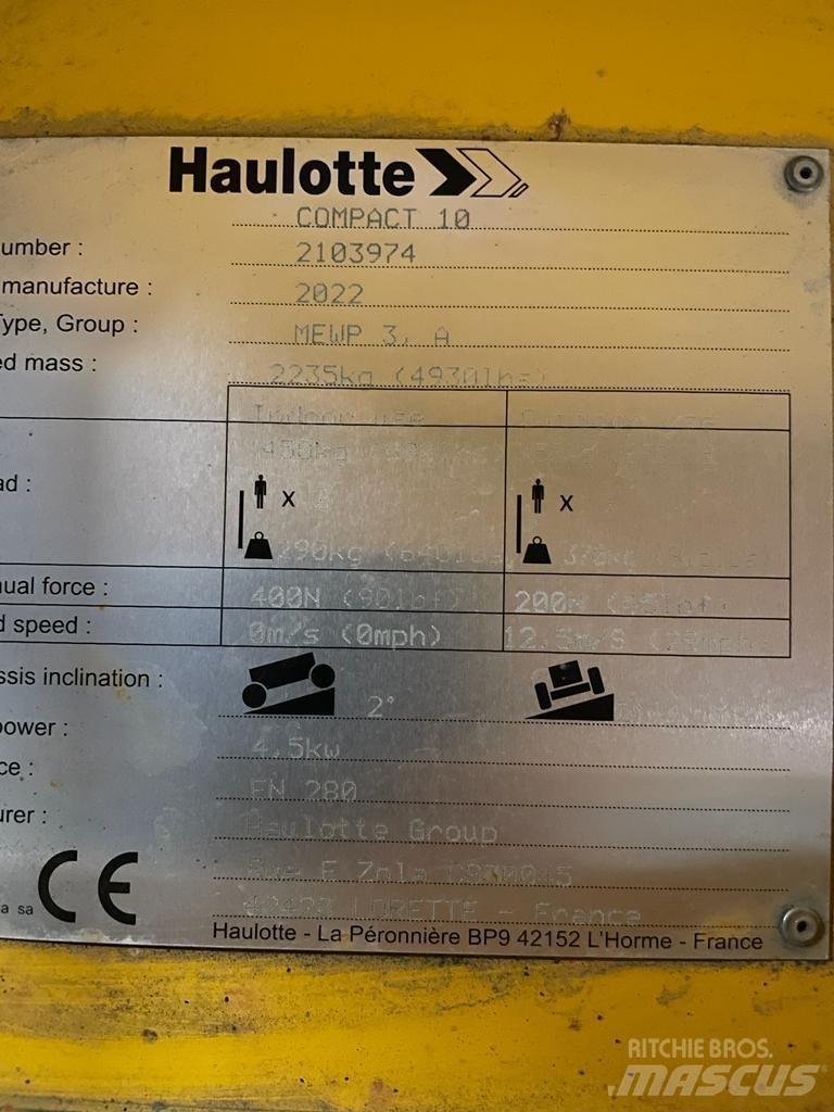 Haulotte Compact 10 Saksilavat