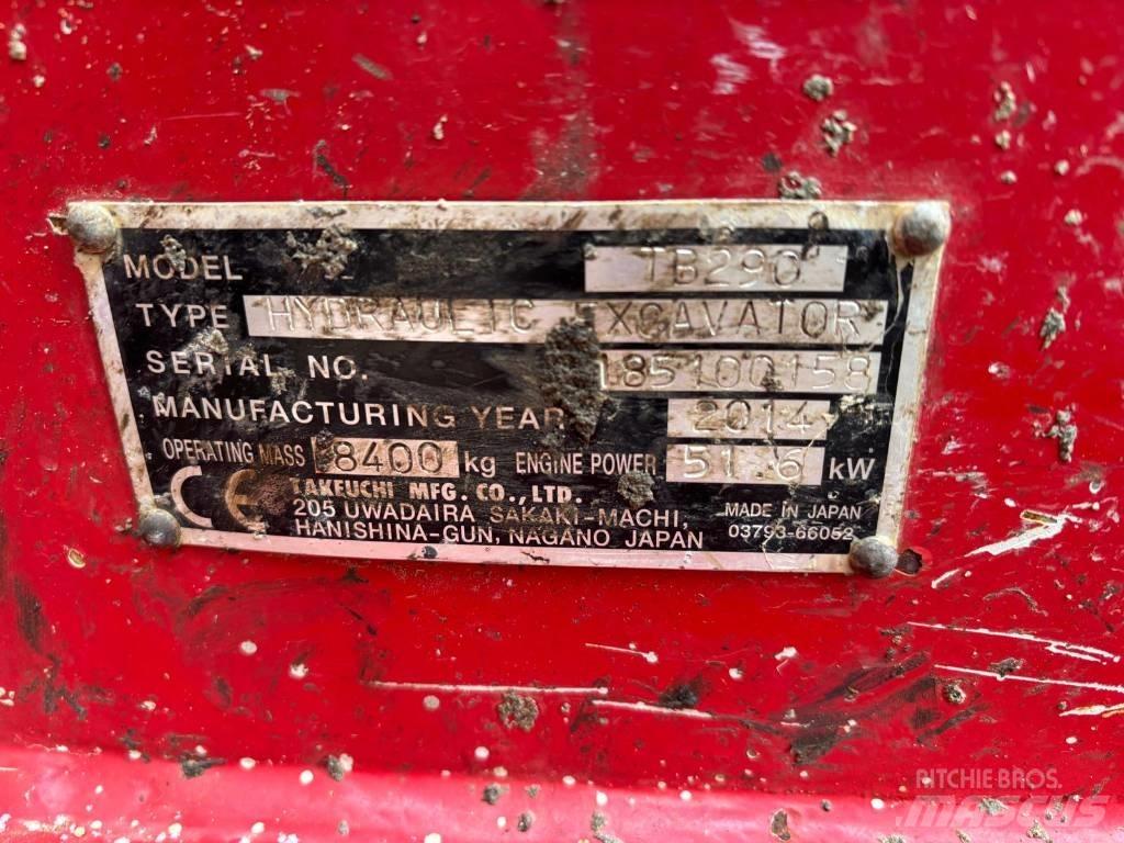 Takeuchi TB290 Midikaivukoneet 7t - 12t