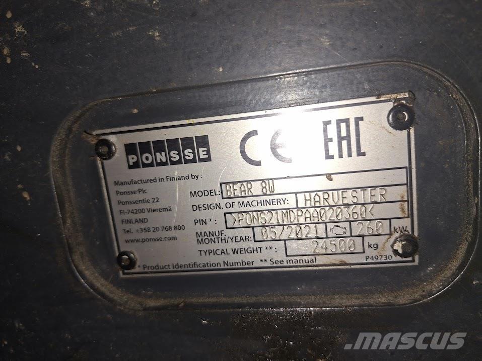 Ponsse Bear 8W Harvesterit