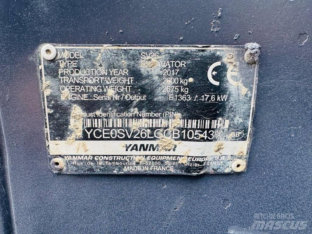 Yanmar SV 26 Minikaivukoneet < 7t