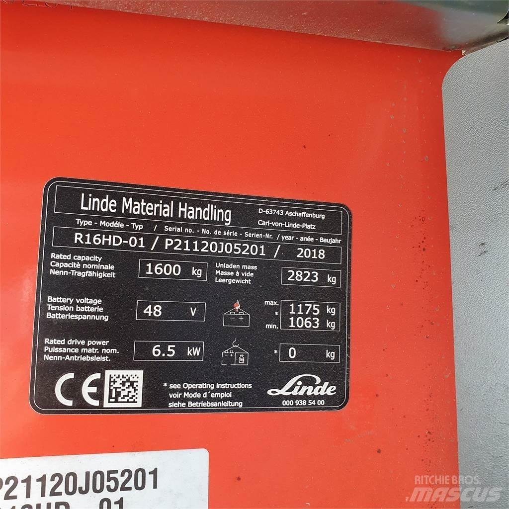 Linde R16HD Työntömastotrukit