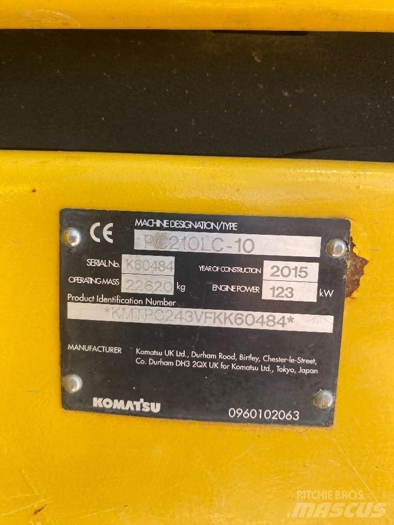 Komatsu PC 210 LC-10 Telakaivukoneet