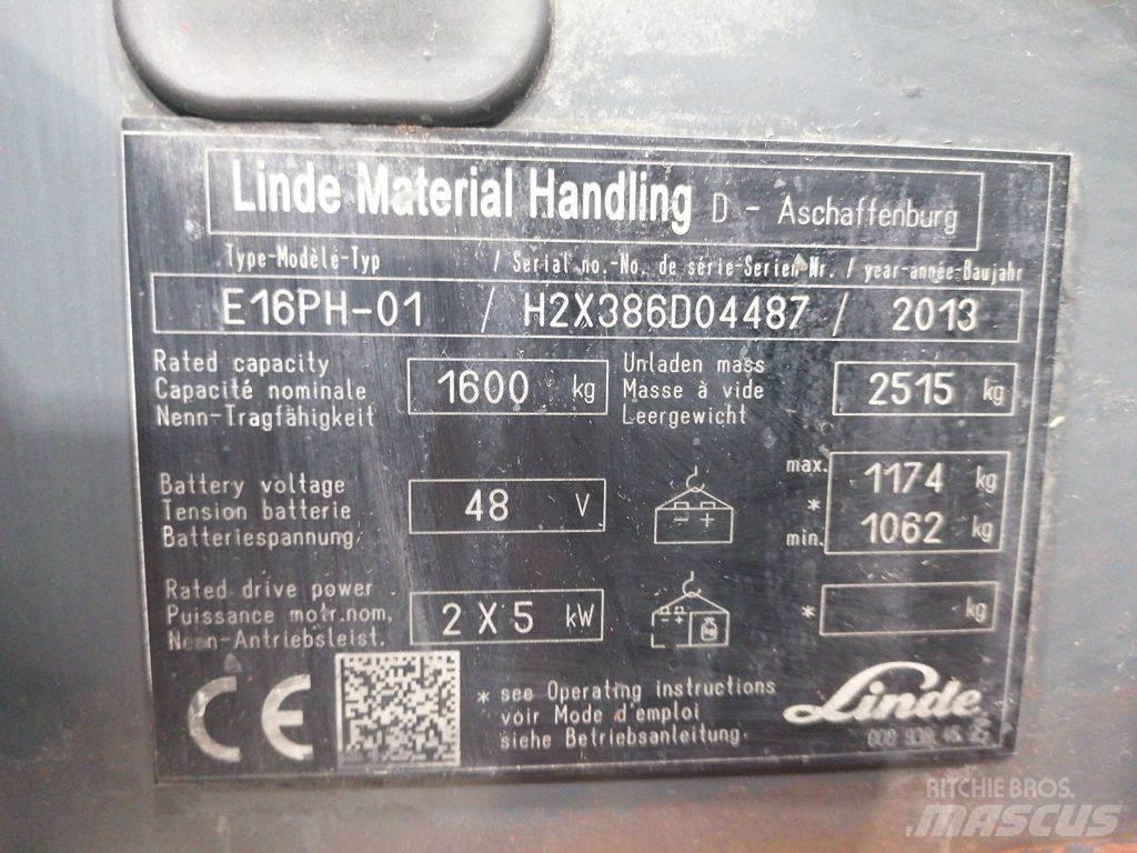Linde E16PH-01 Sähkötrukit
