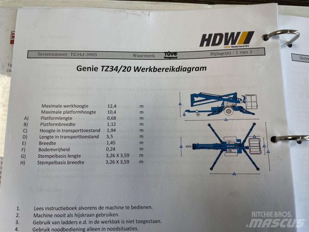Genie TZ 34/20 Hinattavat henkilönostimet