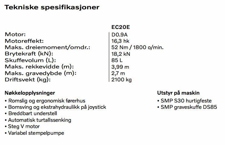 Volvo EC 20 E Minikaivukoneet < 7t