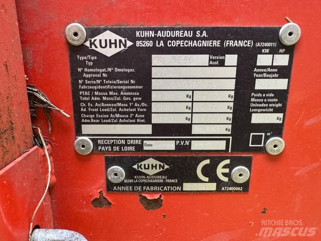 Kuhn Primor 3560 Paalinkäsittelykoneet