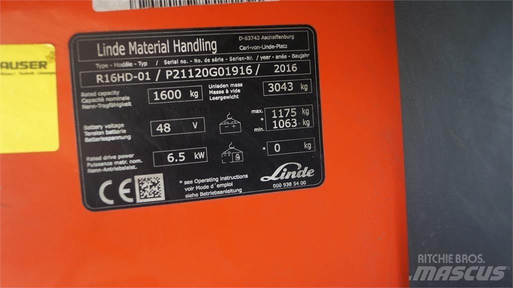 Linde R16HD Työntömastotrukit
