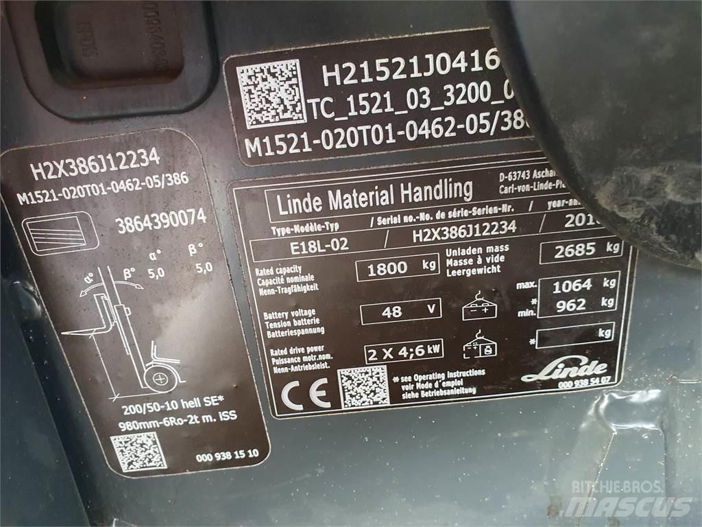 Linde E18L Sähkötrukit