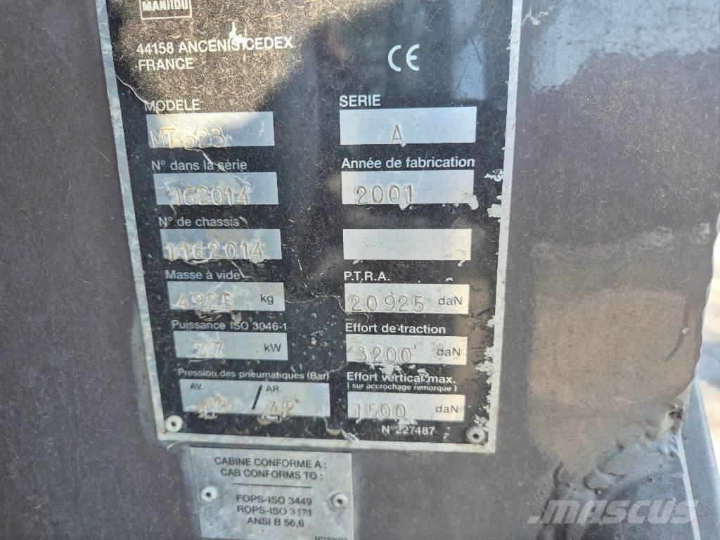 Manitou MT 523 Kurottajat