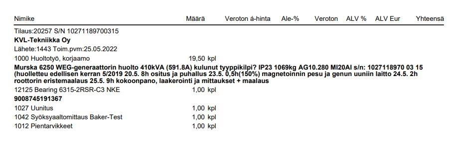  WEG AG10280MI20AI Muut generaattorit