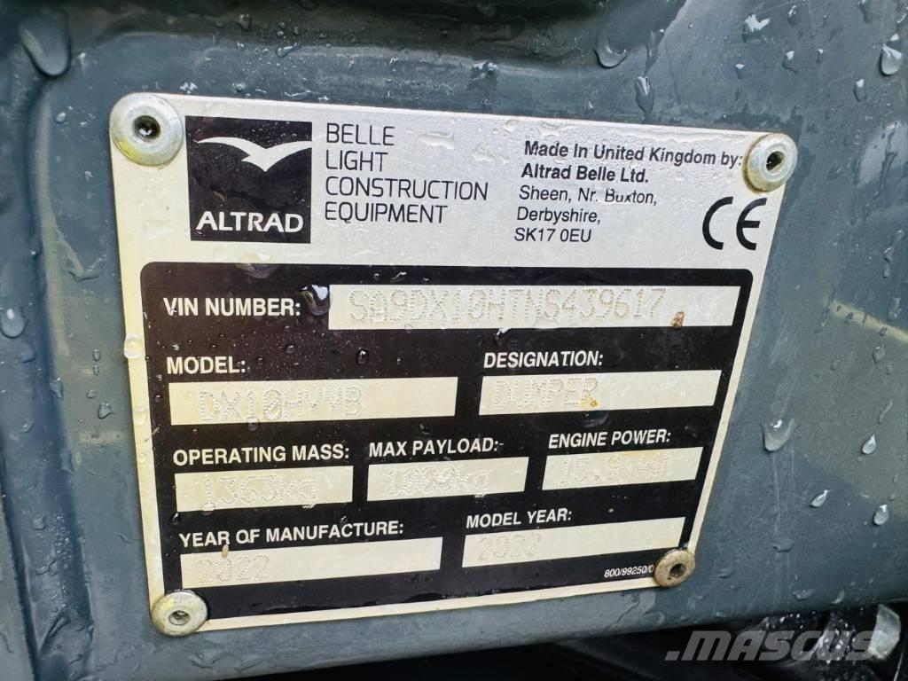 Altrad Belle DX1000 Minidumpperit