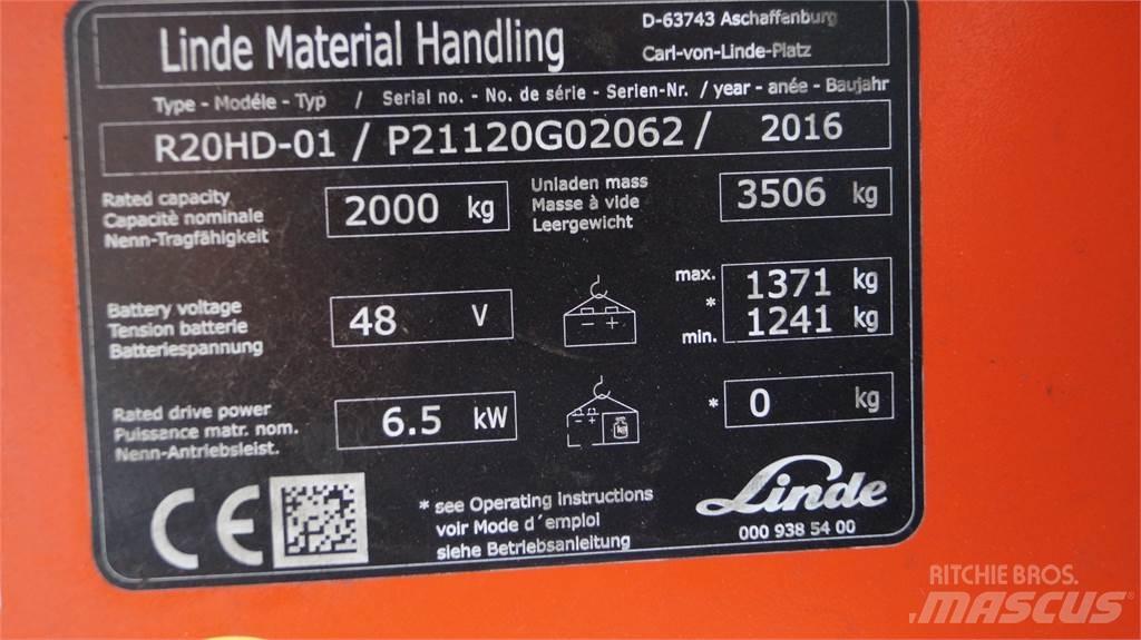 Linde R20HD Työntömastotrukit
