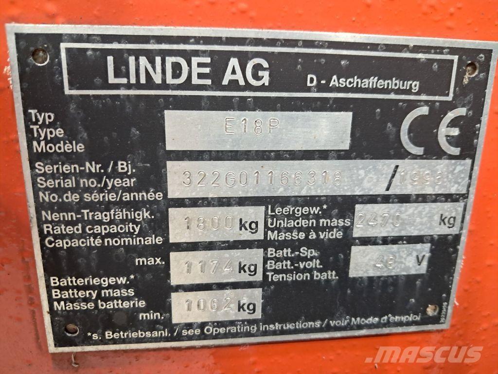 Linde E18P Sähkötrukit