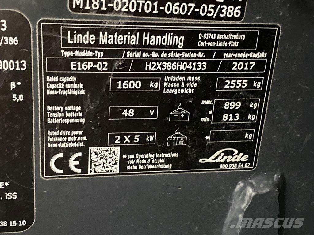 Linde E16P-02 Sähkötrukit
