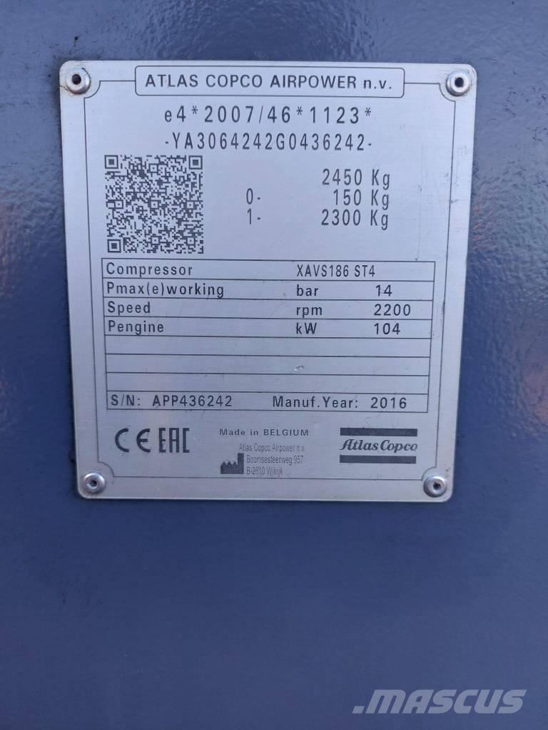 Atlas Copco XAVS186 Kompressorit