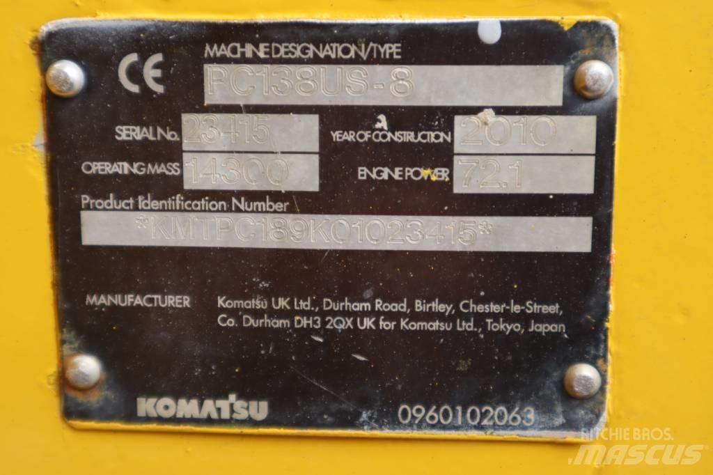 Komatsu PC138US-8 Telakaivukoneet