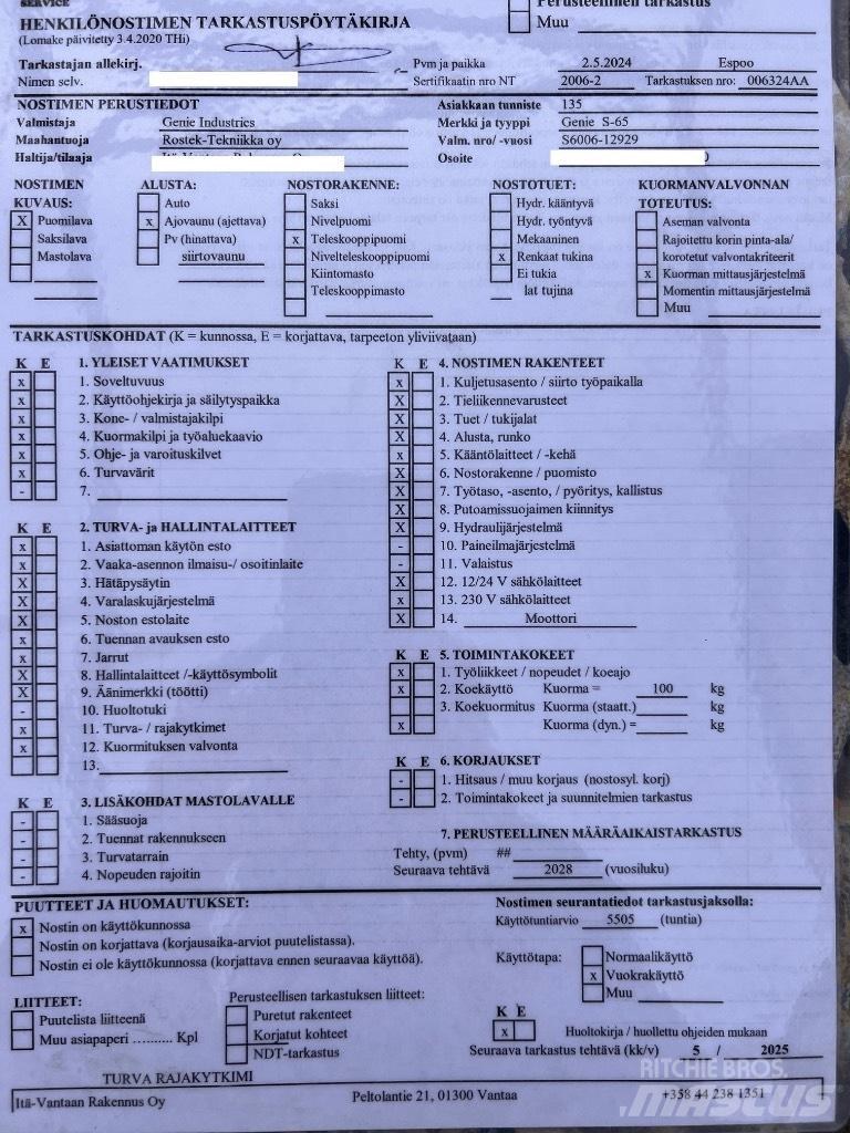 Genie s 65 Kuukulkijat