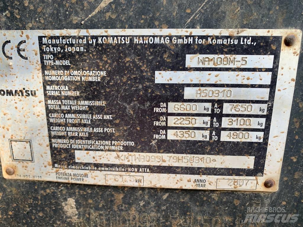 Komatsu WA 100 M-5 Pyöräkuormaajat
