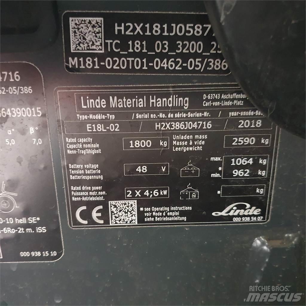 Linde E18L Sähkötrukit
