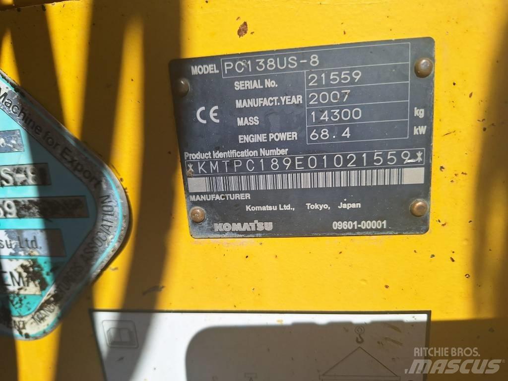 Komatsu PC 138 US-8 Telakaivukoneet