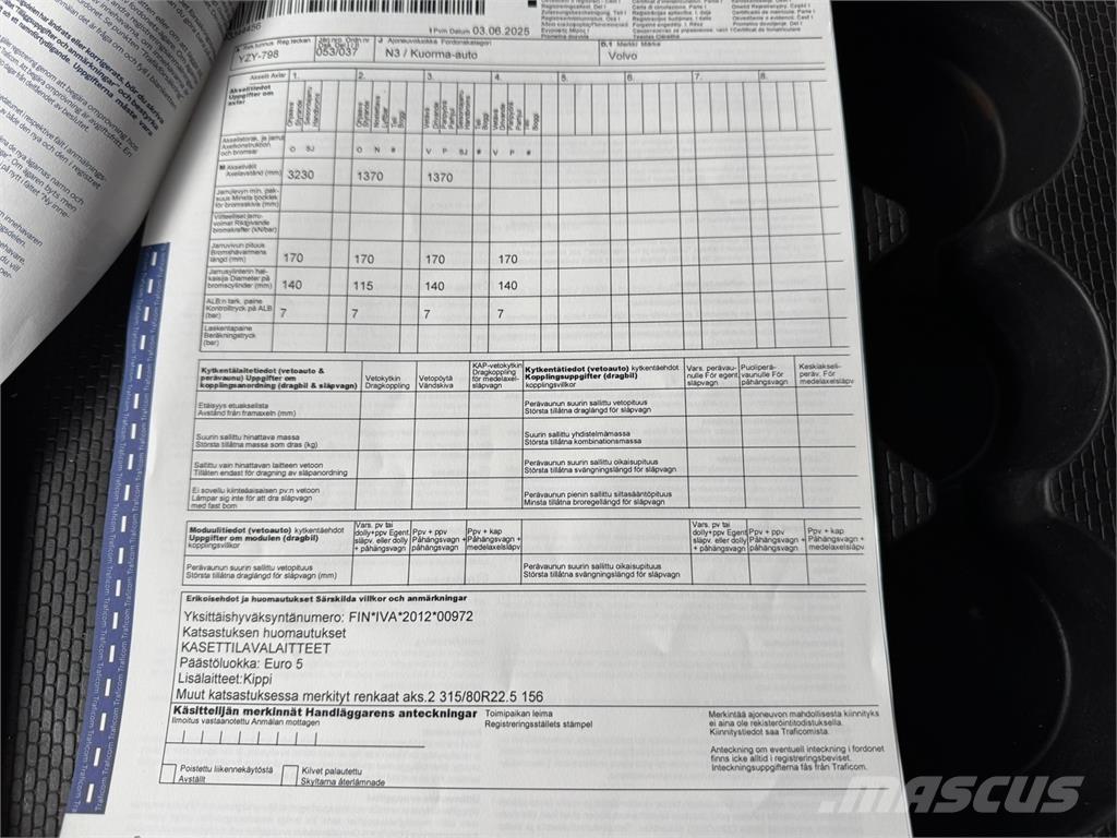 Volvo FMX 8x4 Sora- ja kippiautot