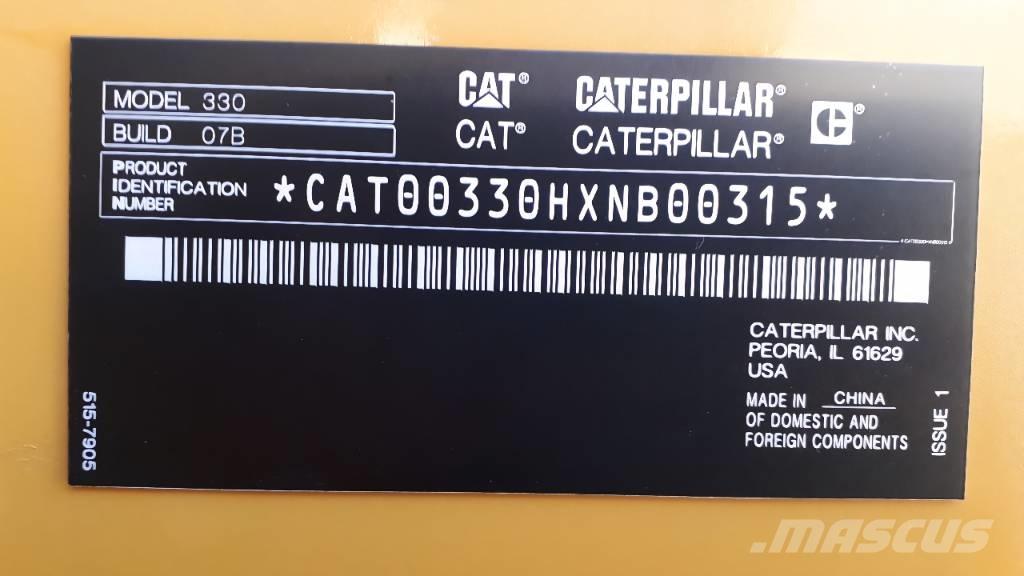CAT 330 Telakaivukoneet