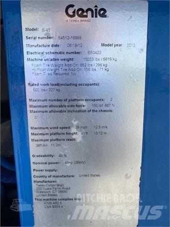Genie S 45 Teleskooppipuominostimet