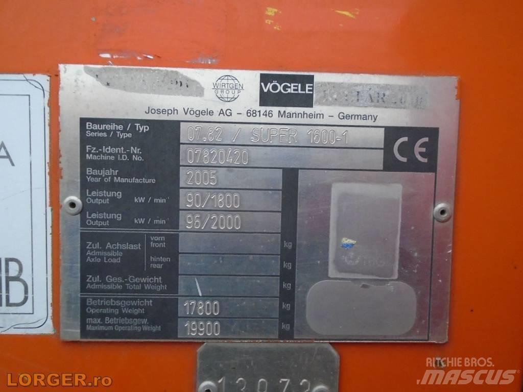 Vögele Super 1600 Asfalttikoneet