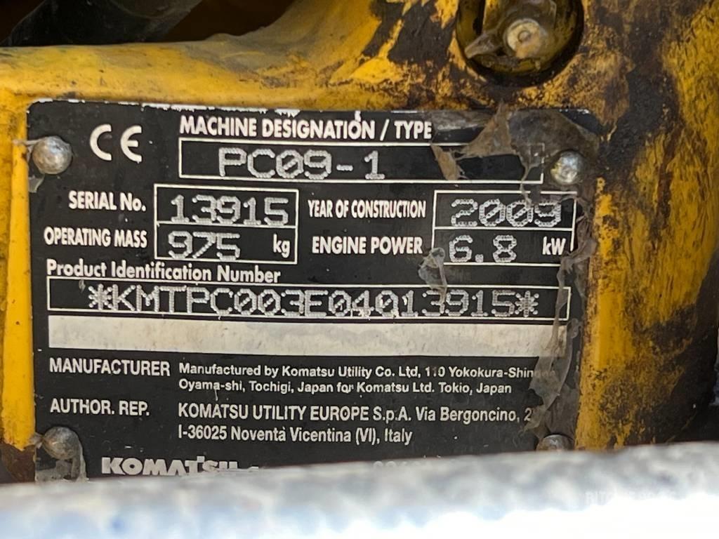 Komatsu PC 09-1 Minikaivukoneet < 7t