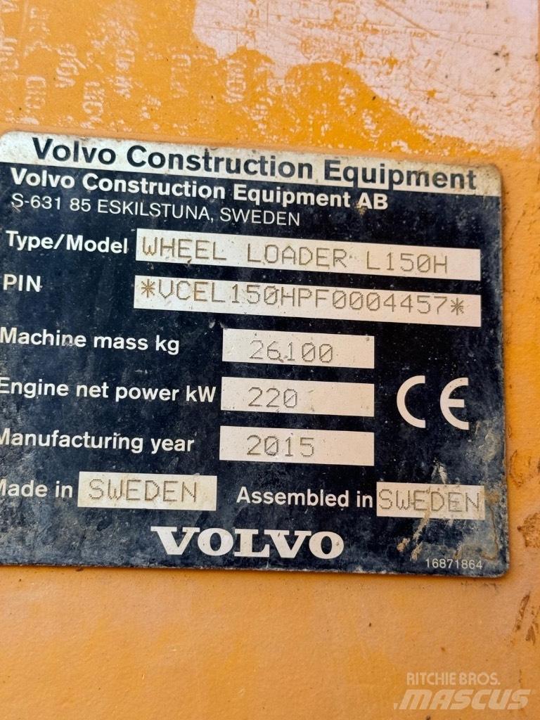 Volvo L 150 H Pyöräkuormaajat