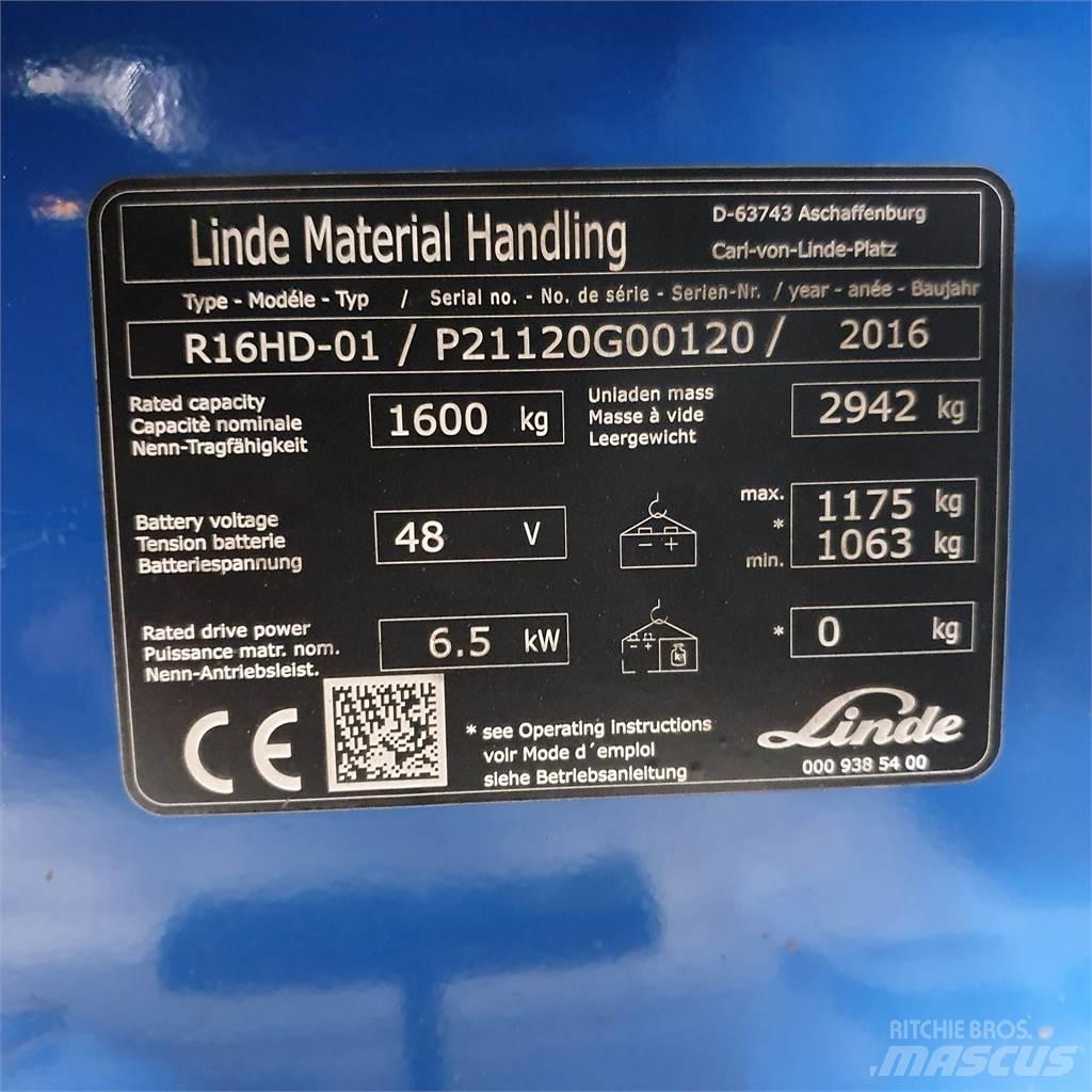 Linde R16HD Työntömastotrukit