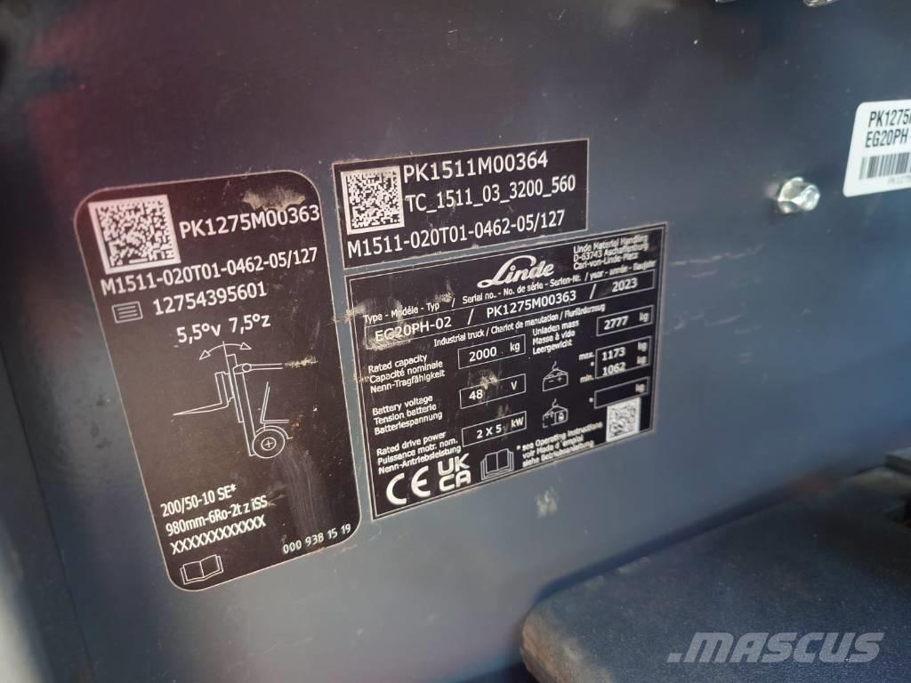Linde EG20PH/1275 Sähkötrukit