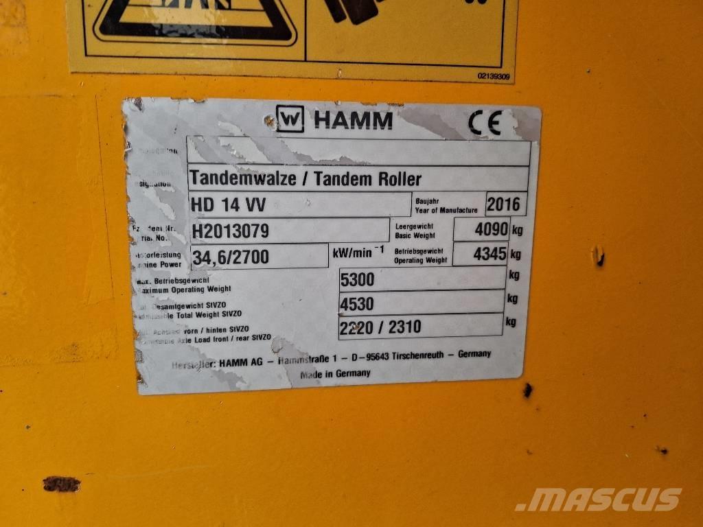 Hamm HD 14 VV Tandemjyrät