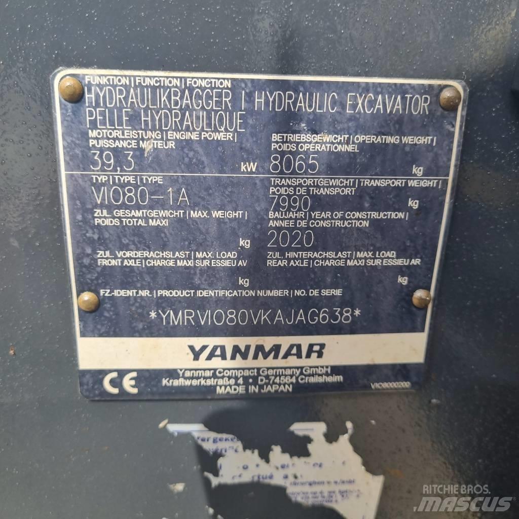Yanmar Vio 80-1A Midikaivukoneet 7t - 12t