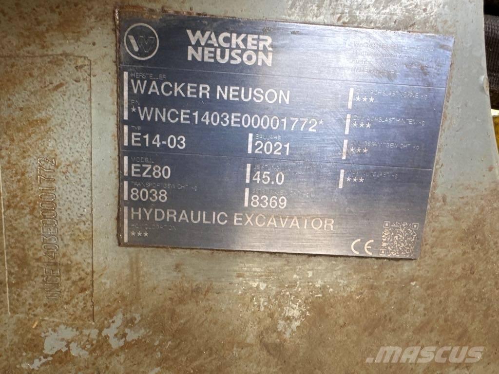 Wacker Neuson EZ80 Telakaivukoneet