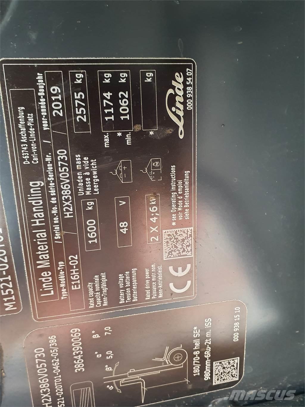 Linde E16 Sähkötrukit