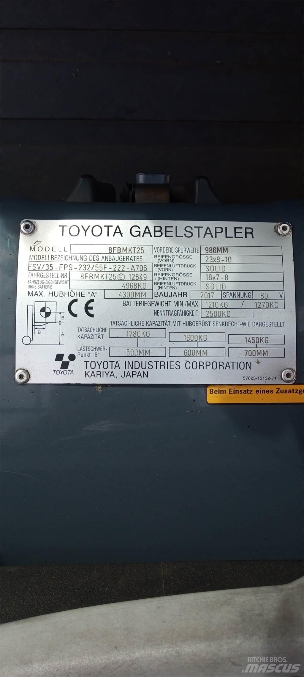 Toyota 8FBMKT25 Sähkötrukit