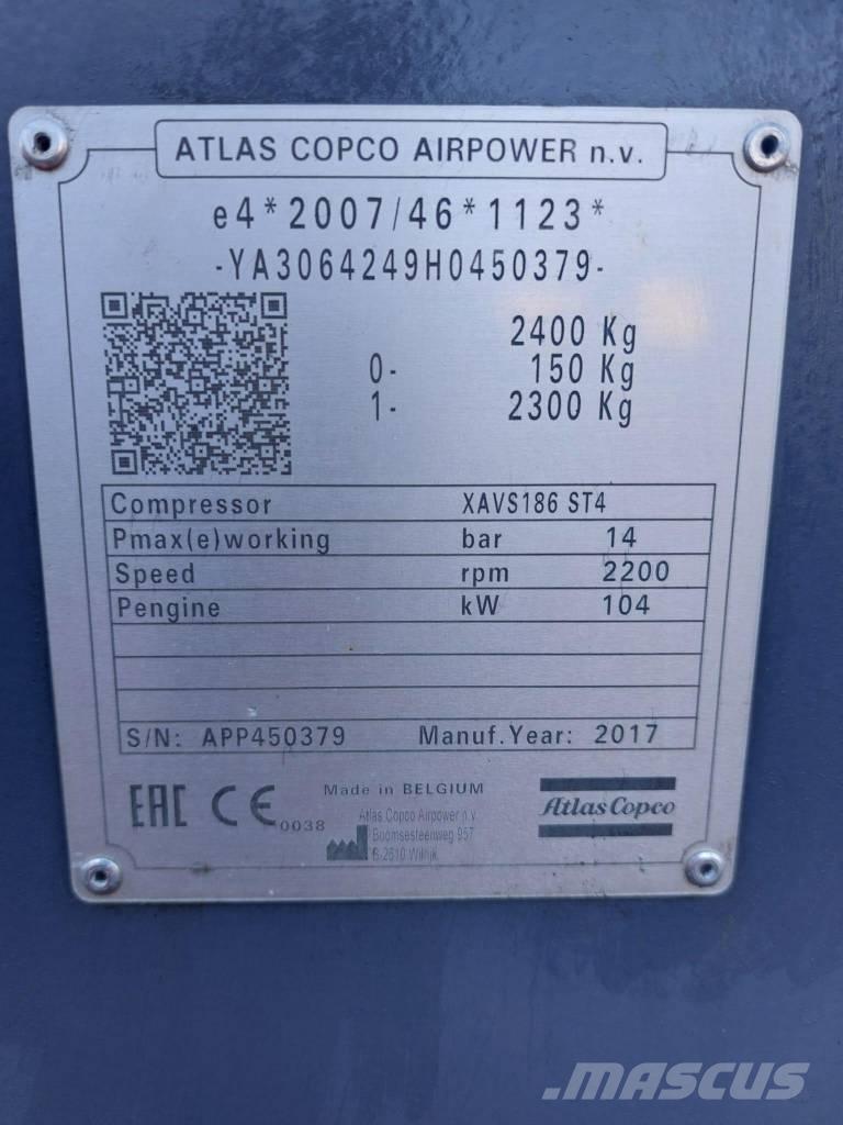 Atlas Copco XAVS186 Kompressorit
