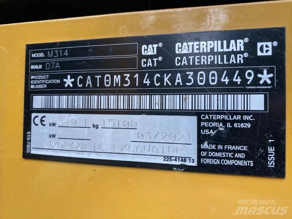 CAT 314 Next gen Pyöräkaivukoneet