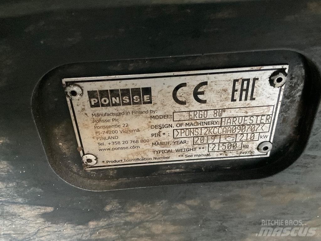 Ponsse ERGO 8W Harvesterit