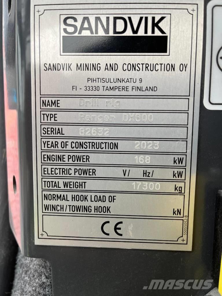 Sandvik DX800 Avolouhintaporauslaitteet