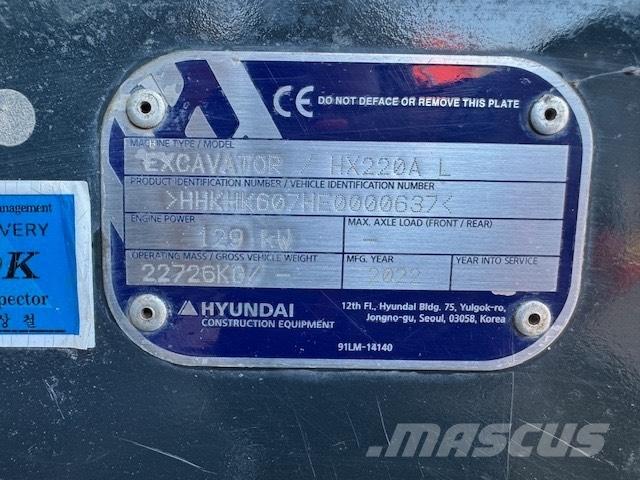 Hyundai HX 220 AL Telakaivukoneet