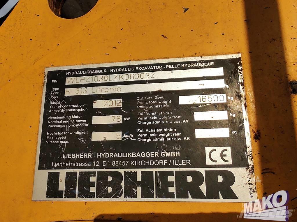 Liebherr R 313 Telakaivukoneet