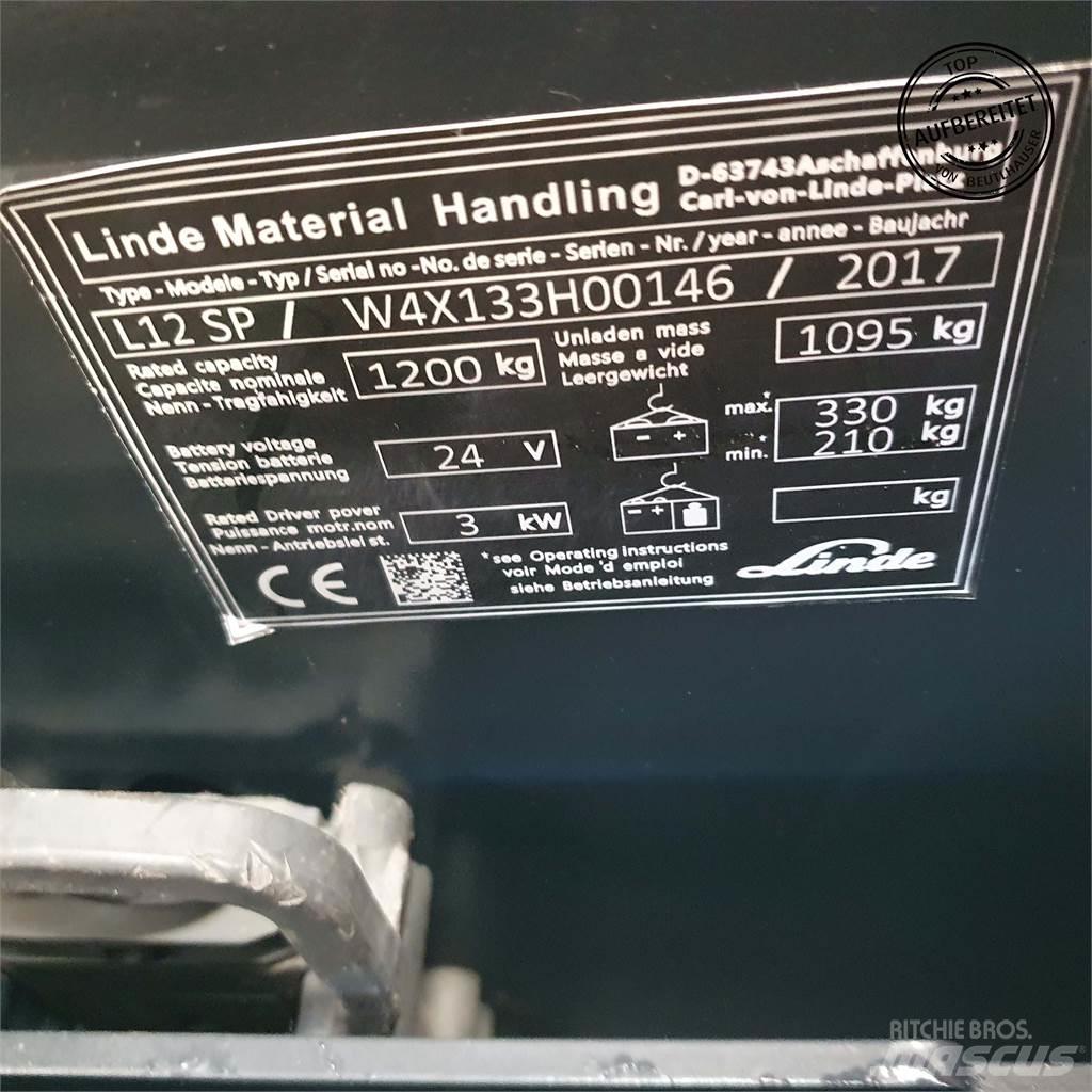 Linde L12SP Käyden ajettavat pinoamistrukit