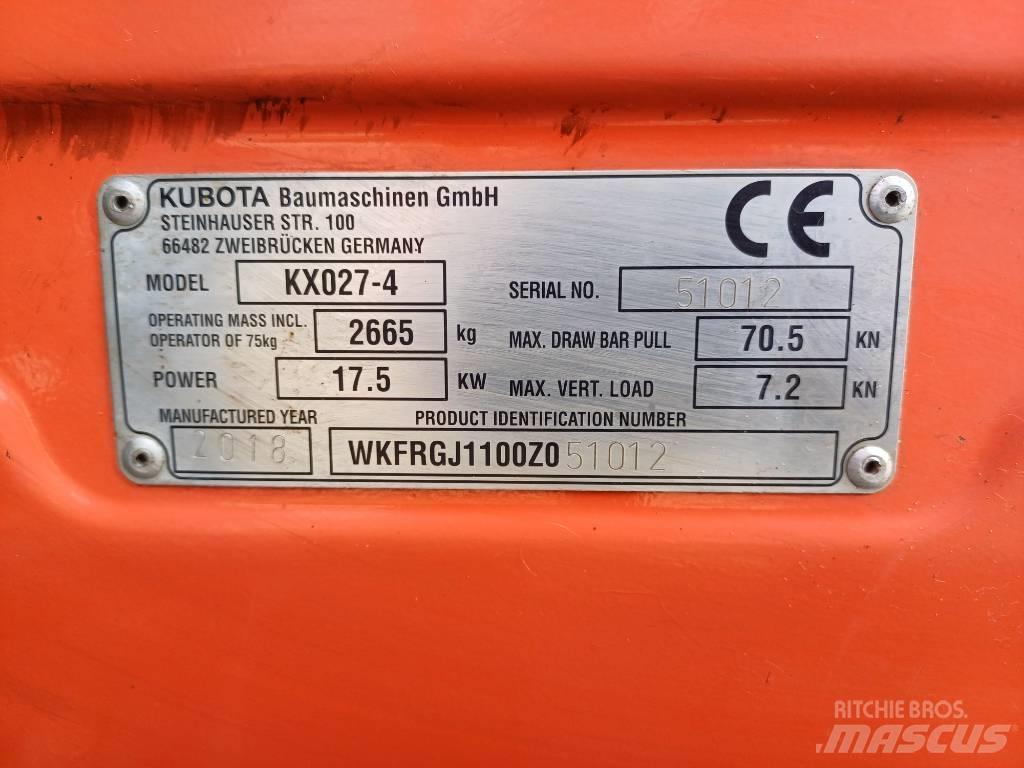 Kubota KX027-4 Minikaivukoneet < 7t